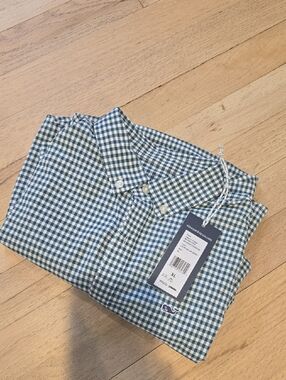 Vineyard Vines Green and White Gingham Button-Down Shirt